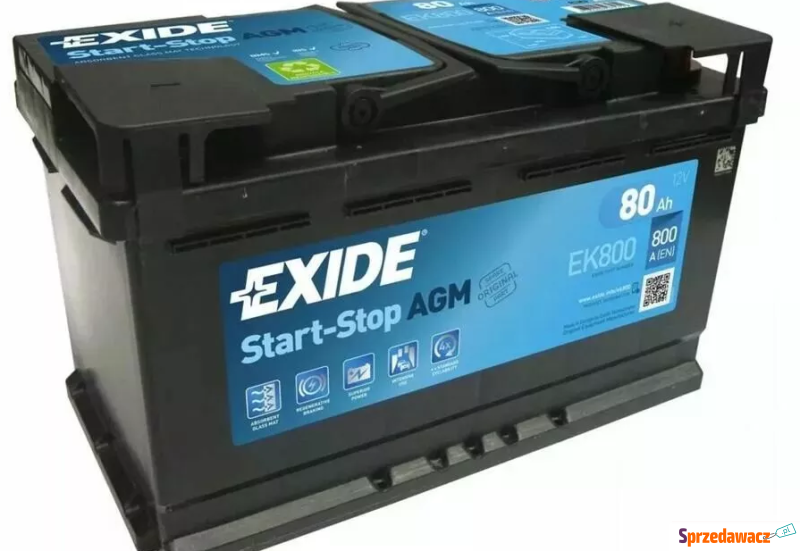 Akumulator 80Ah 800A Exide Agm...
