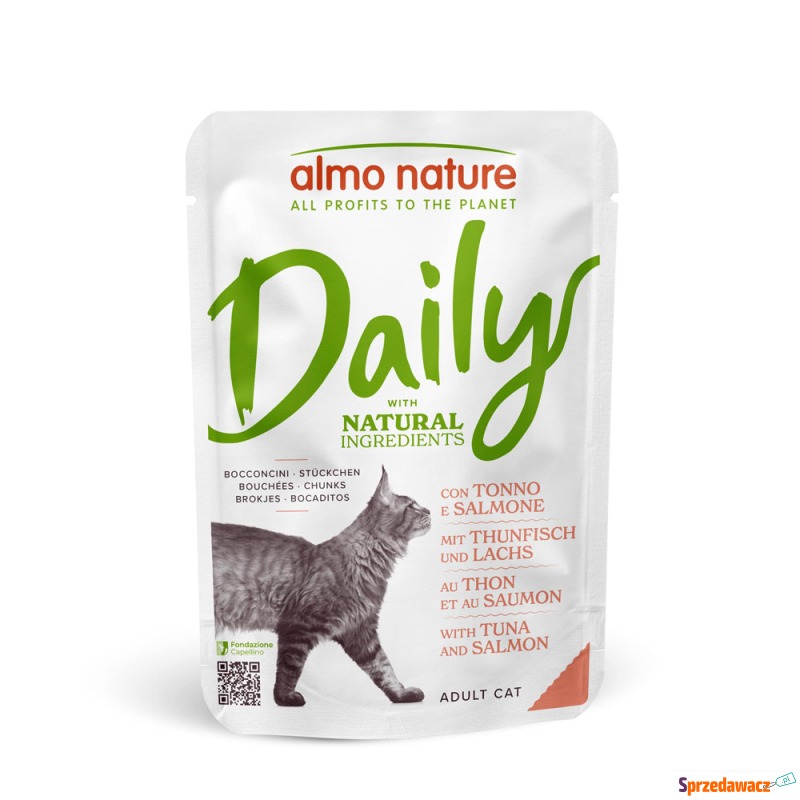 Almo Nature Daily Menu, 6 x 70 g - Tuńczyk i łosoś - Karmy dla kotów - Grudziądz