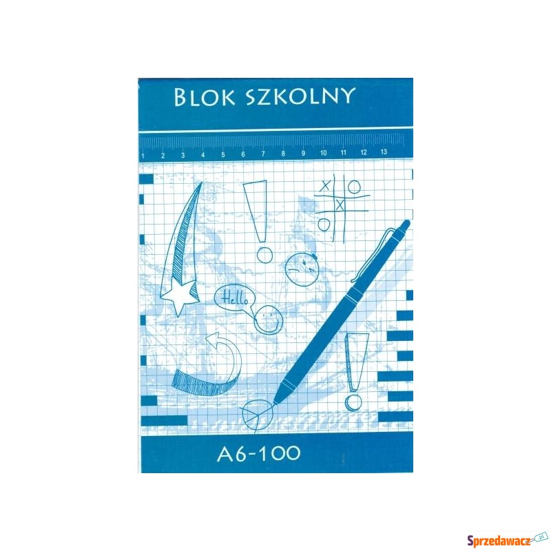 Blok biurowy A6 100 kartek kratka