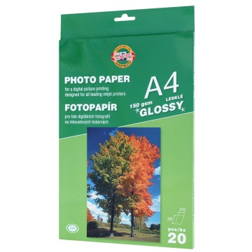 Papier photo A4 20 kartek 150g błyszczący Koh-i-noor
