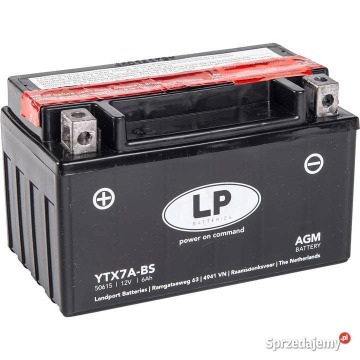 Akumulator motocyklowy 12V 6Ah 105A Landport ytx7A-BS