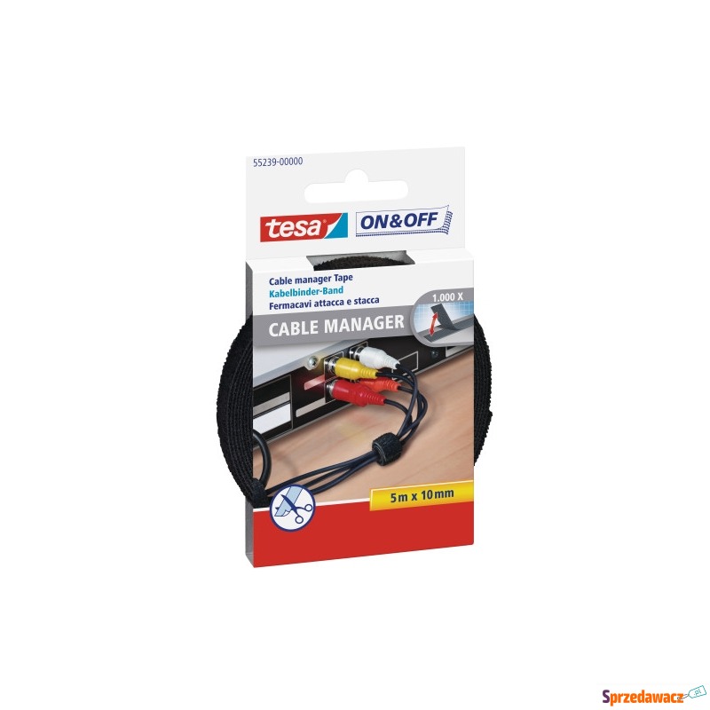 Taśma rzep Tesa cable manager 100mx5m - Taśmy klejące - Sieradz