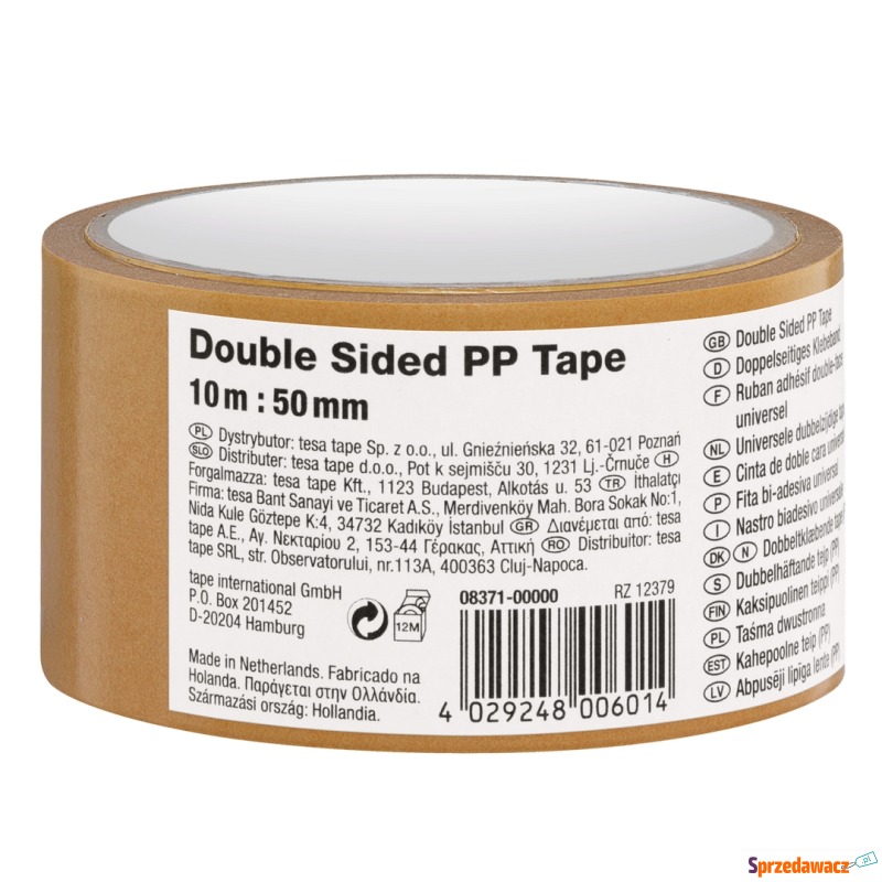 Taśma klejąca dwustronna 50mm 10m Tesa - Taśmy klejące - Włocławek