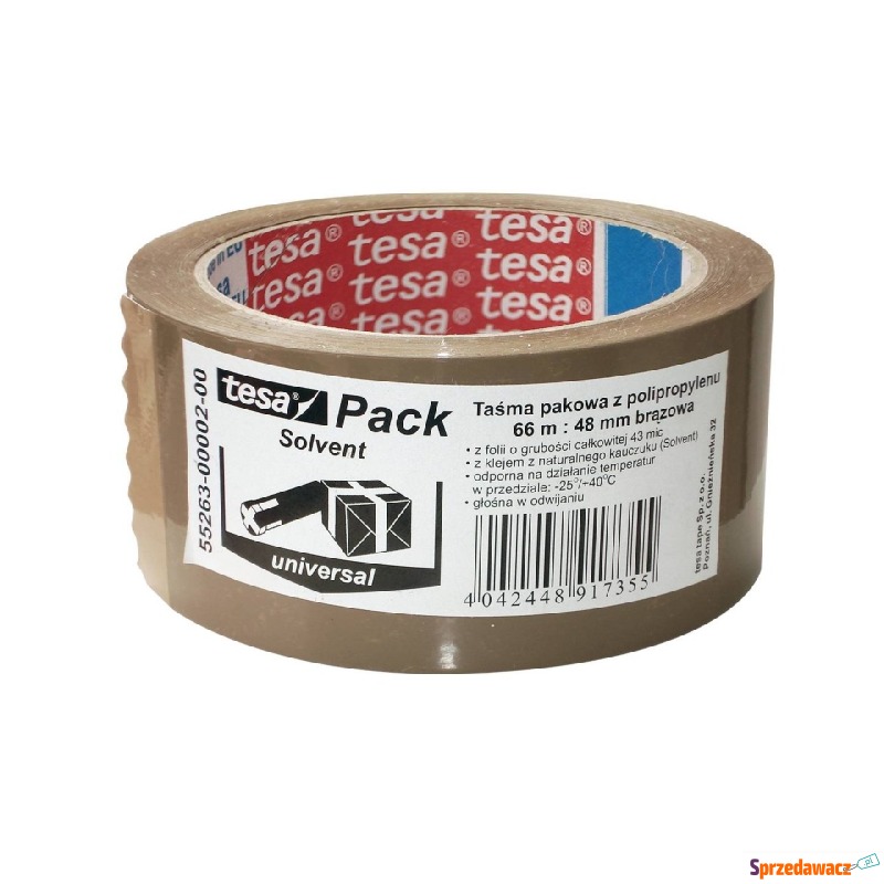 Taśma klejąca szeroka Tesa 48mm 66m brązowa - Taśmy klejące - Kędzierzyn-Koźle