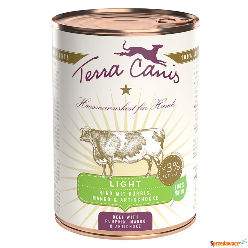Terra Canis Light, 6 x 400 g - Wołowina z dynią,... - Karmy dla psów - Inowrocław