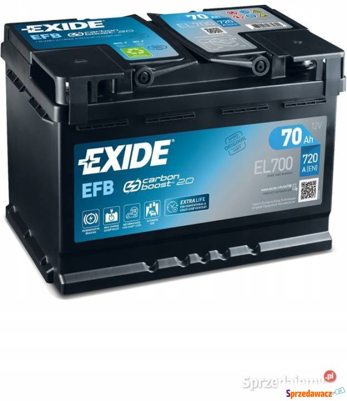 Akumulator 70Ah 760A Exide Efb...