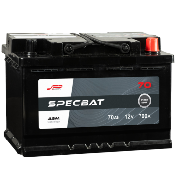 Akumulator 70Ah 700A Specbat start&stop agm  Prawy Plus