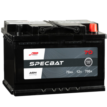 Akumulator 70Ah 700A  Specbat agm start&stop P+