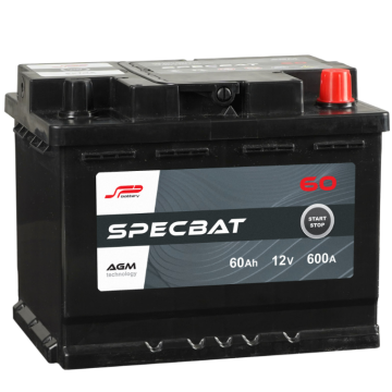 Akumulator 60Ah 600A Specbart start&stop AGM  P+