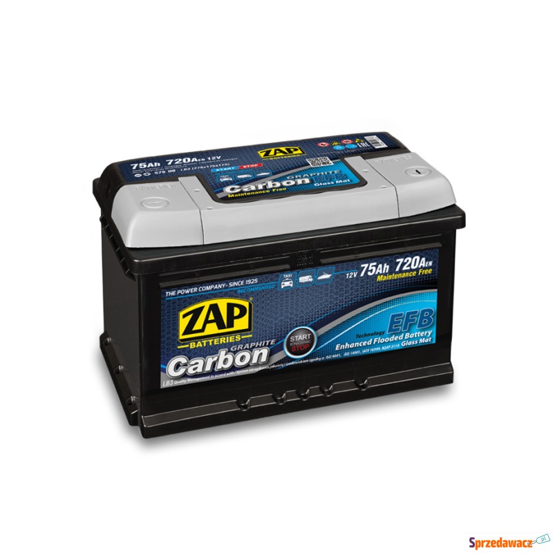 Akumulator 75Ah ZAP efb 720A - Akumulatory - Kraków