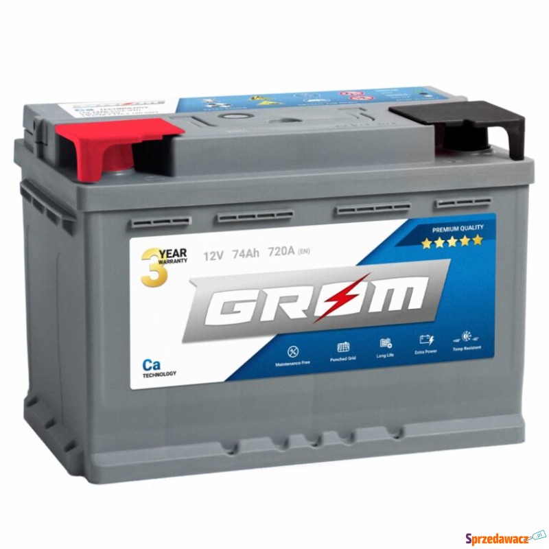 Akumulator GROM Premium 74Ah 720A...