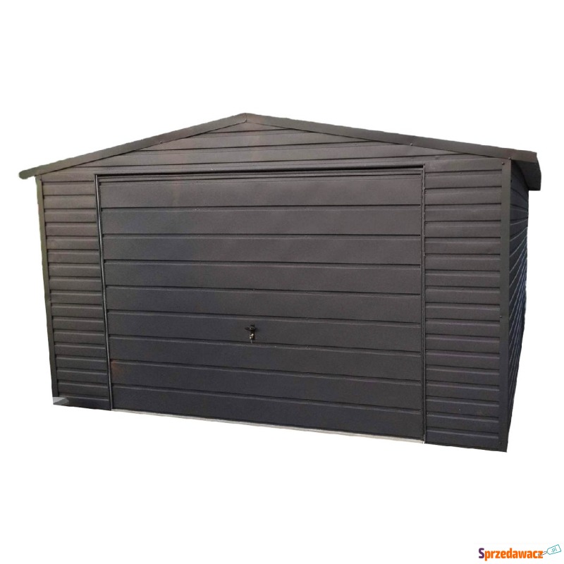 Garaż Blaszany 4m x 6m - Brama uchylna Grafit... - Garaże i wiaty - Lubin