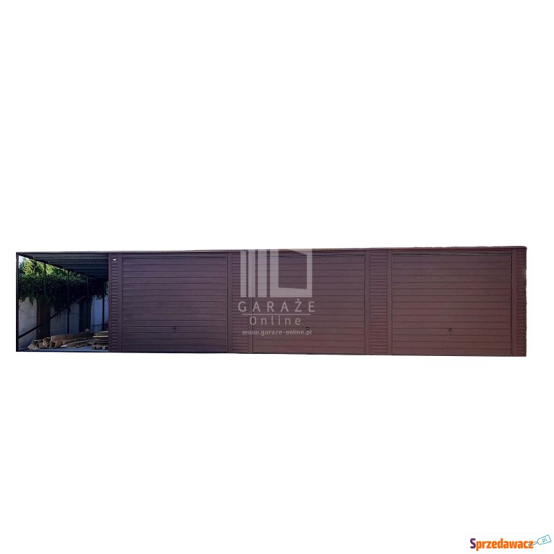 GARAŻ Blaszany 10m x 6m poziom - spad tył 3x... - Garaże i wiaty - Mysłowice
