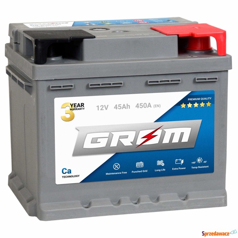 Akumulator GROM Premium 45Ah 450A EN dtr - Akumulatory - Rzeszów