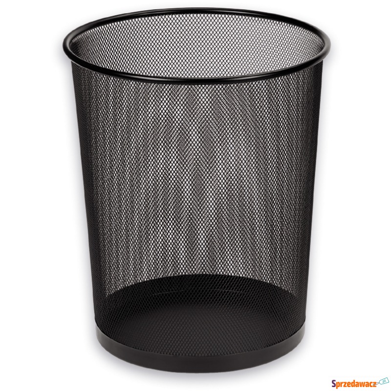 Kosz metalowy siatka czarny 19l