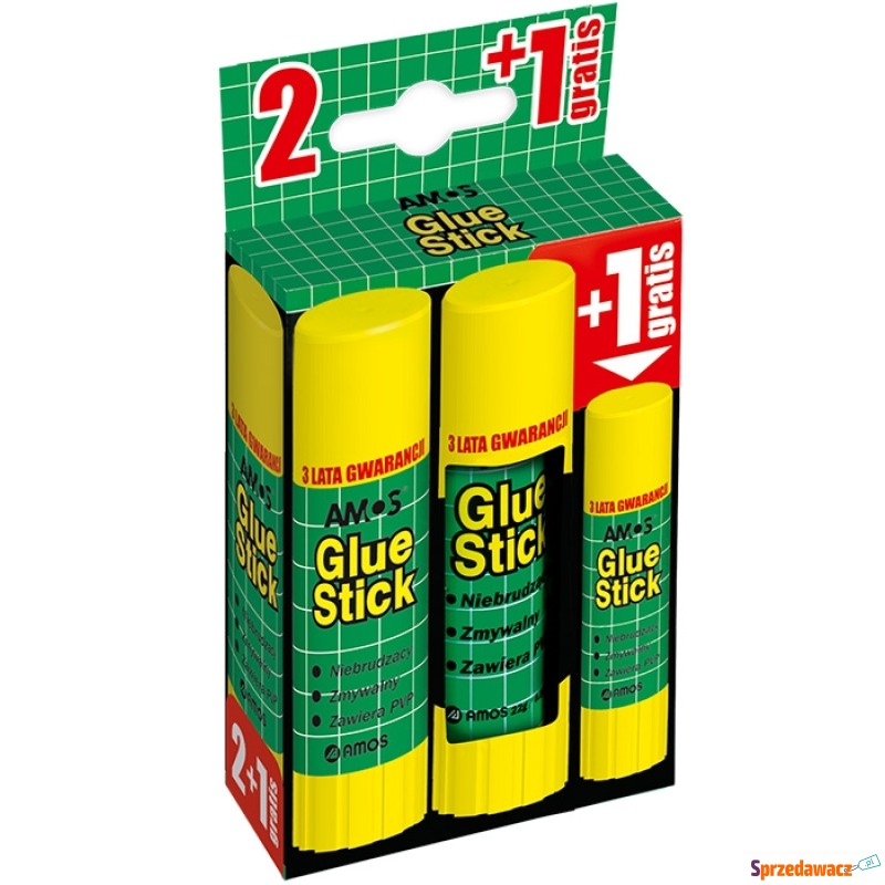 Klej sztyft Amos 22g 2+1