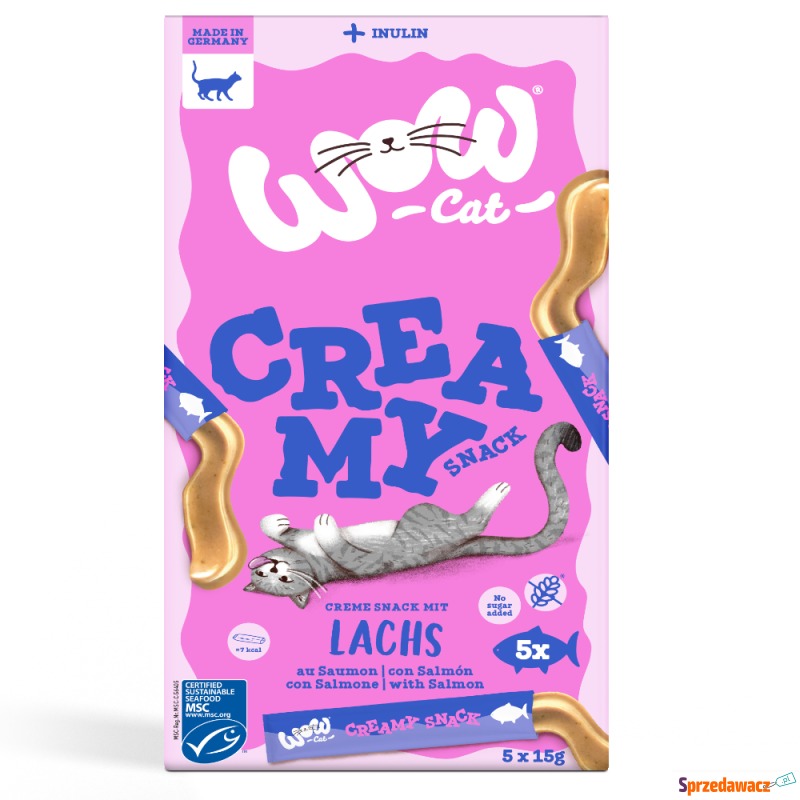 WOW Cat Creamy Snack, 5 x 15 g...
