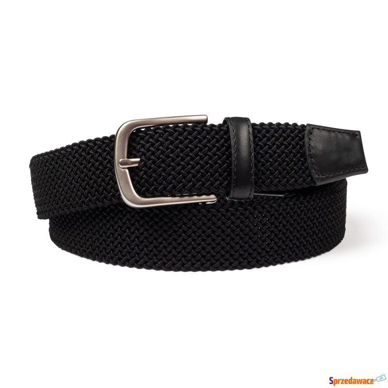 Pleciony pasek męski czarny 105