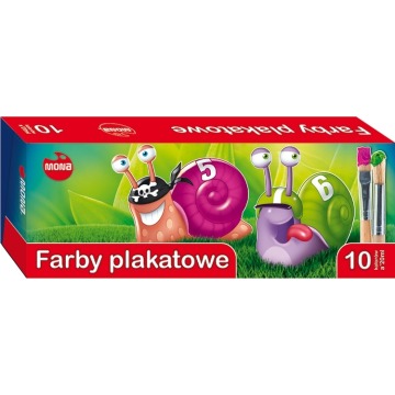 Farby plakatowe 10 kolorów 20ml mona