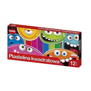 Plastelina 12 kolorów kwadratowa mona