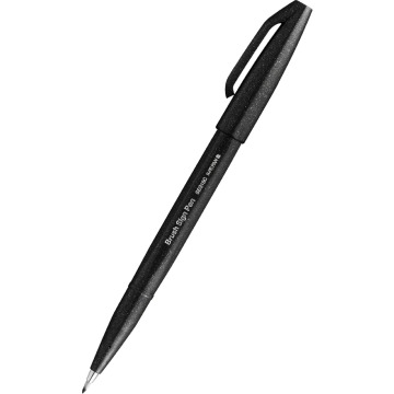 Pisak pędzelkowy do kaligrafii Pentel ses15c czarny