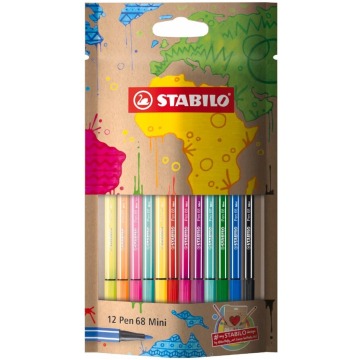 Flamastry Stabilo pen 68 mini 12 sztuk kpl