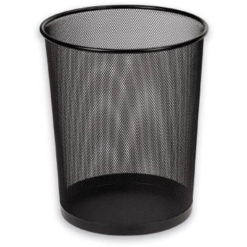 Kosz metalowy siatka czarny 19l