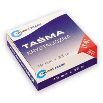 Taśma krystaliczna 19mm 33m  w pudełku taurus
