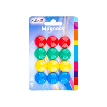Magnesy 2 cm 4 kolory 12 sztuk