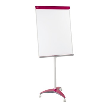 tablica flipchart na kółkach czerwone mobilechart TF17 2x3