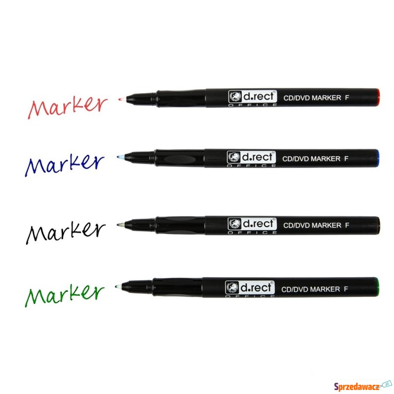 Marker drect cd 0,7mm F 4 kolory - Markery i foliopisy - Siedlce