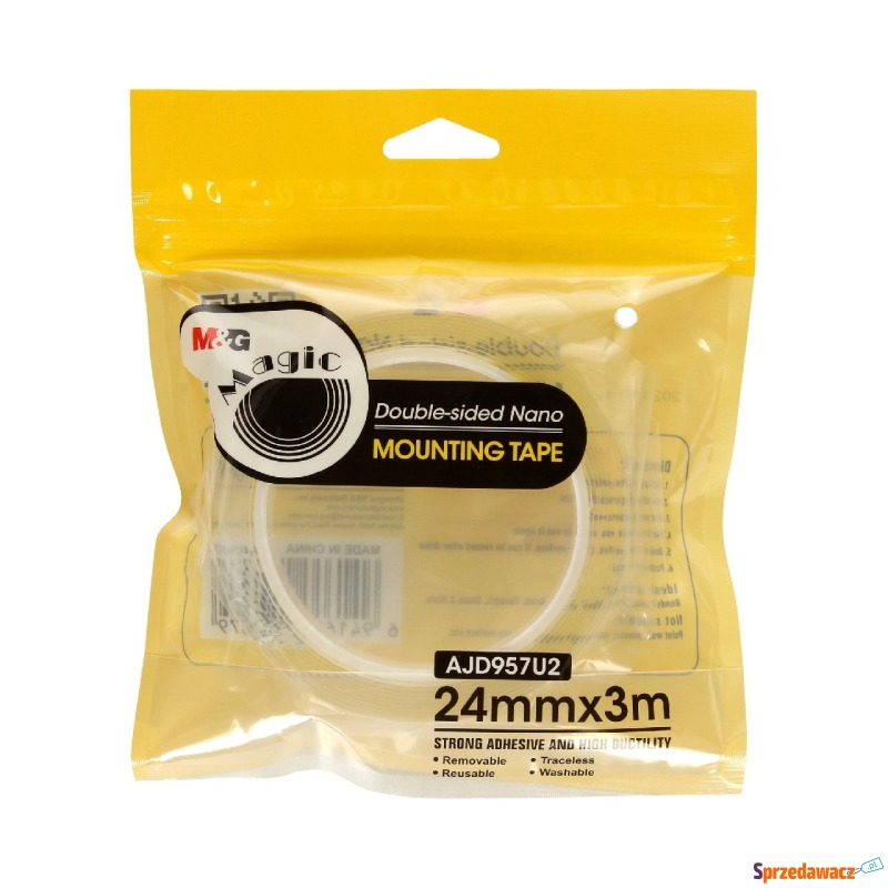 Taśma nano tape dwustronna 24mm 3m przeźroczysta - Taśmy klejące - Słupsk