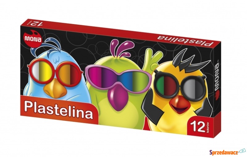 Plastelina 12 kolorów mona - Artykuły papiernicze... - Płock