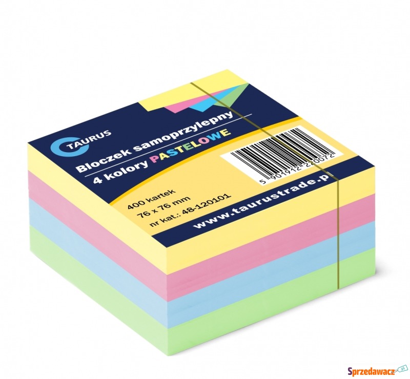 Bloczek notes samoprzylepny 76x76mm 400k pastelowe... - Karteczki i kostki - Elbląg