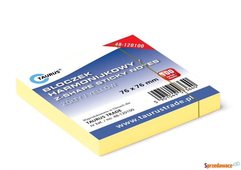 bloczek notes samoprzylepny 76x76mm 100k żółty... - Karteczki i kostki - Rzeszów