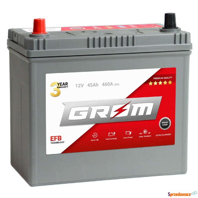 Akumulator Grom efb  Start&Stop 45Ah 460A Japan... - Akumulatory - Rzeszów