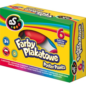 Farby plakatowe Astra AS 6 kolorów 20ml