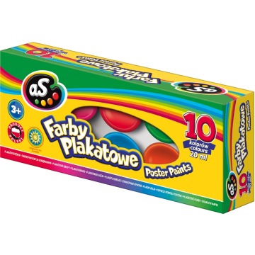 Farby plakatowe Astra AS 10 kolorów 20ml