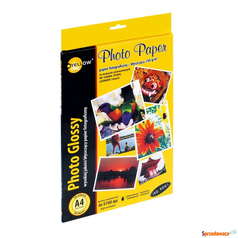 Papier photo gloss yellow one A4 230g 20 sztuk - Papiery specjalistyczne - Radom
