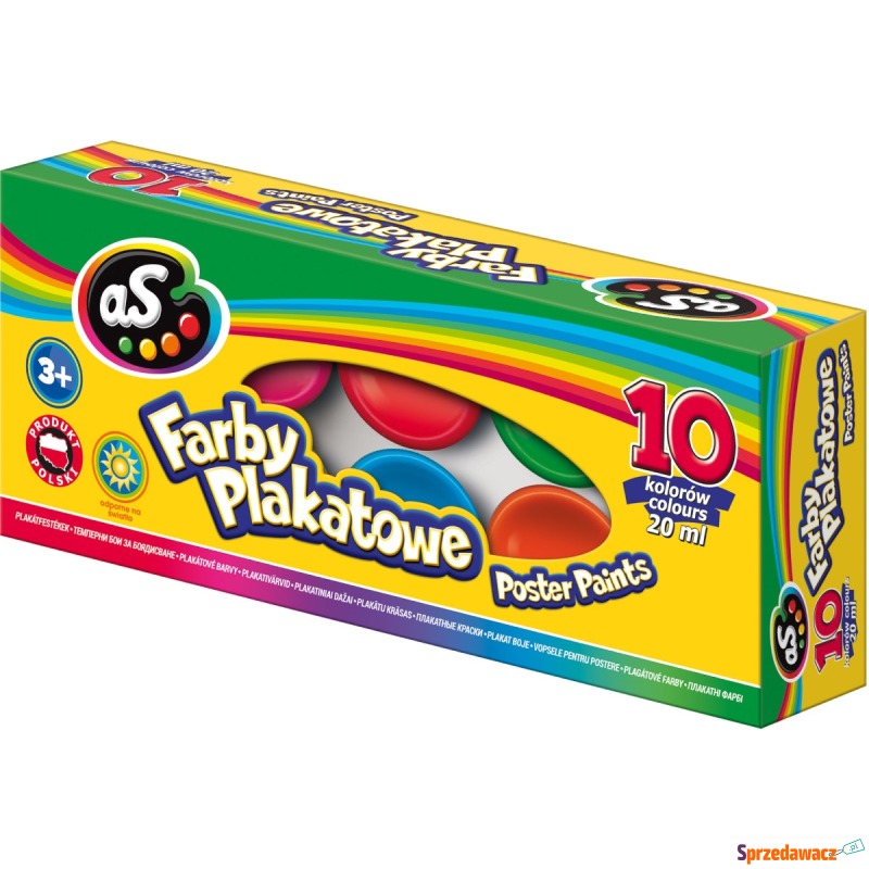 Farby plakatowe Astra AS 10 kolorów 20ml - Artykuły papiernicze... - Grójec