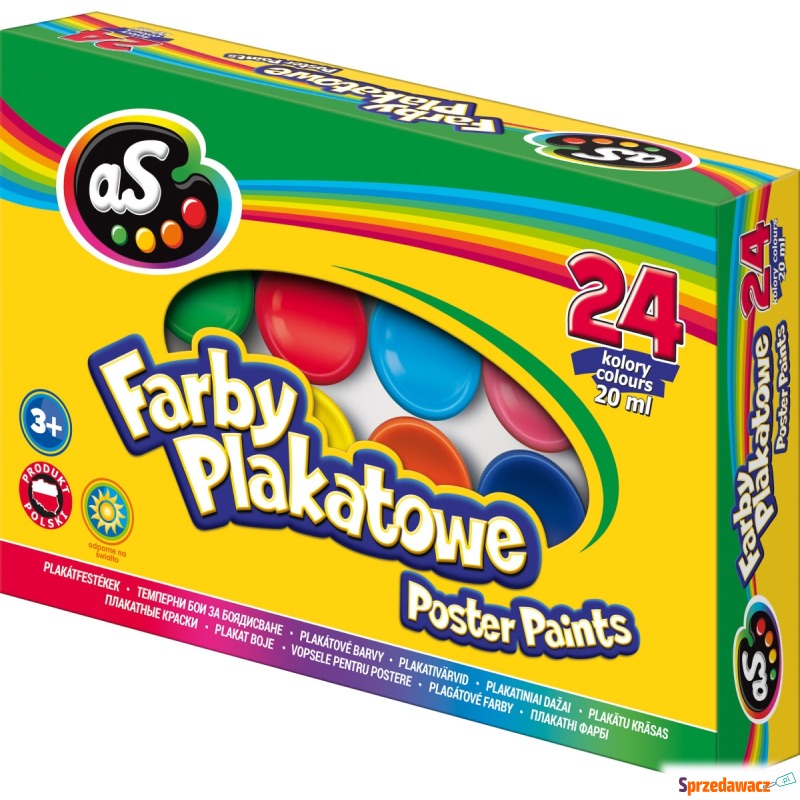Farby plakatowe Astra AS 24 kolorów 20ml - Artykuły papiernicze... - Ostrołęka