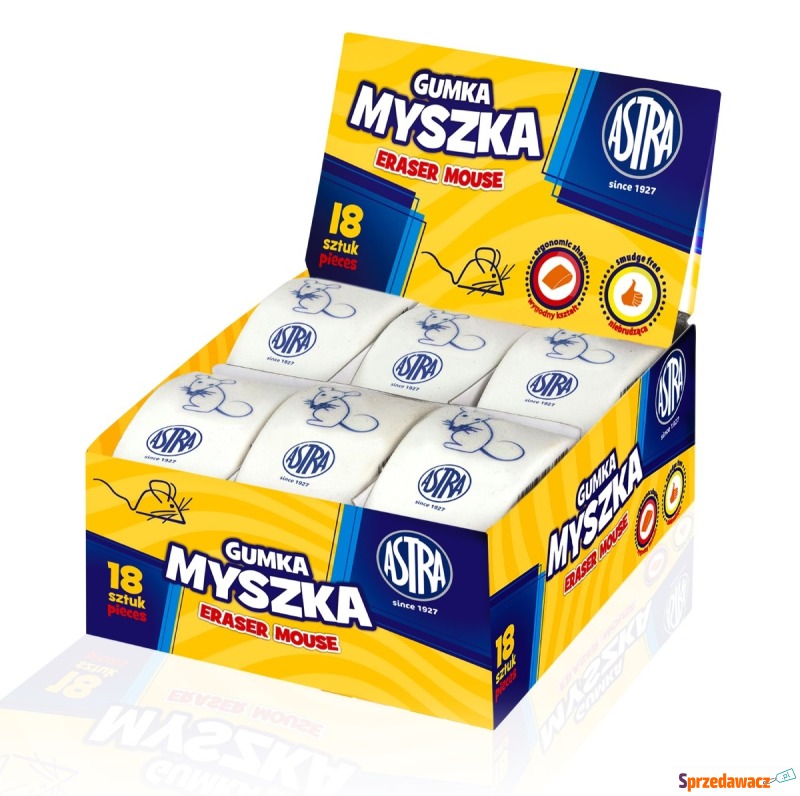 Gumka myszka Astra biała - Artykuły papiernicze... - Legnica