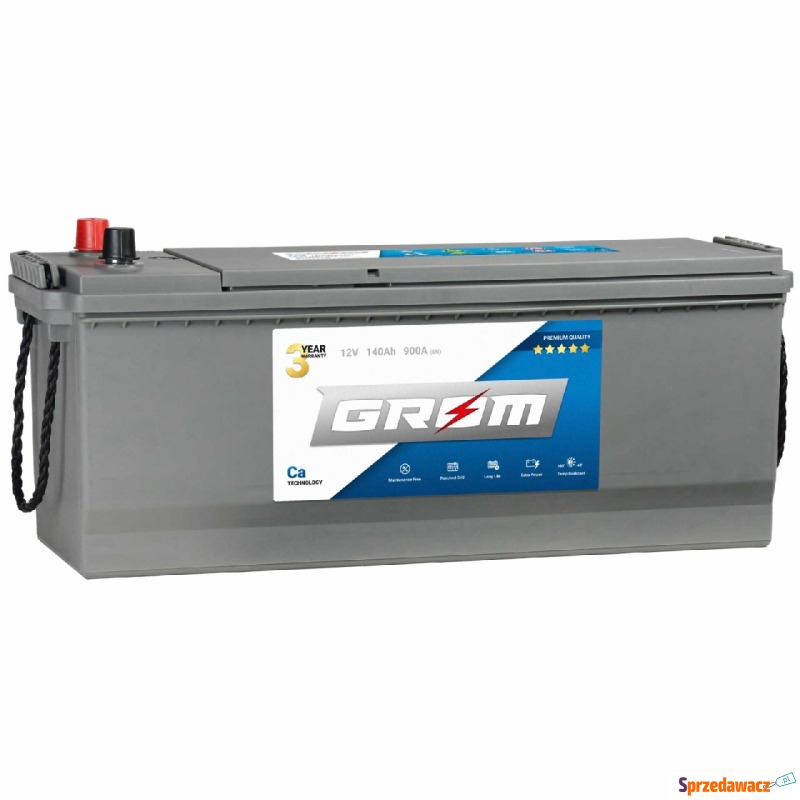 Akumulator Grom Premium 140Ah 900A EN lewy plus - Akumulatory - Łomża