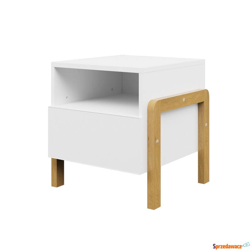 Szafka nocna biała mat 46 cm Bruno