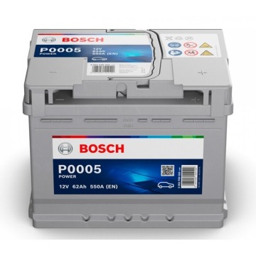 Akumulator Bosch 62Ah 550A  P0005 prawy+