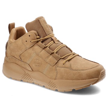 Sneakersy damskie Big Star, z połączenia skóry naturalnej zamszowej i materiału tekstylnego z panelo