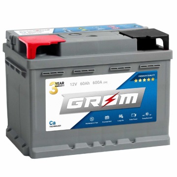 Akumulator 60Ah 600A Grom Premium EN Lewy Plus - Akumulatory - Białystok - zdjęcie 1
