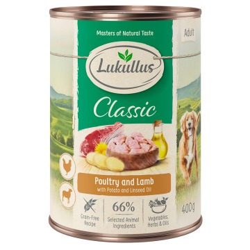 Lukullus Naturkost, bez zbóż, 6 x 400 g  - Drób i jagnięcina