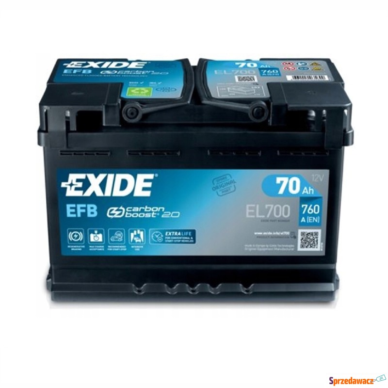 Akumulator Exide Efb Start&stop 70Ah 760A El 700... - Akumulatory - Suwałki