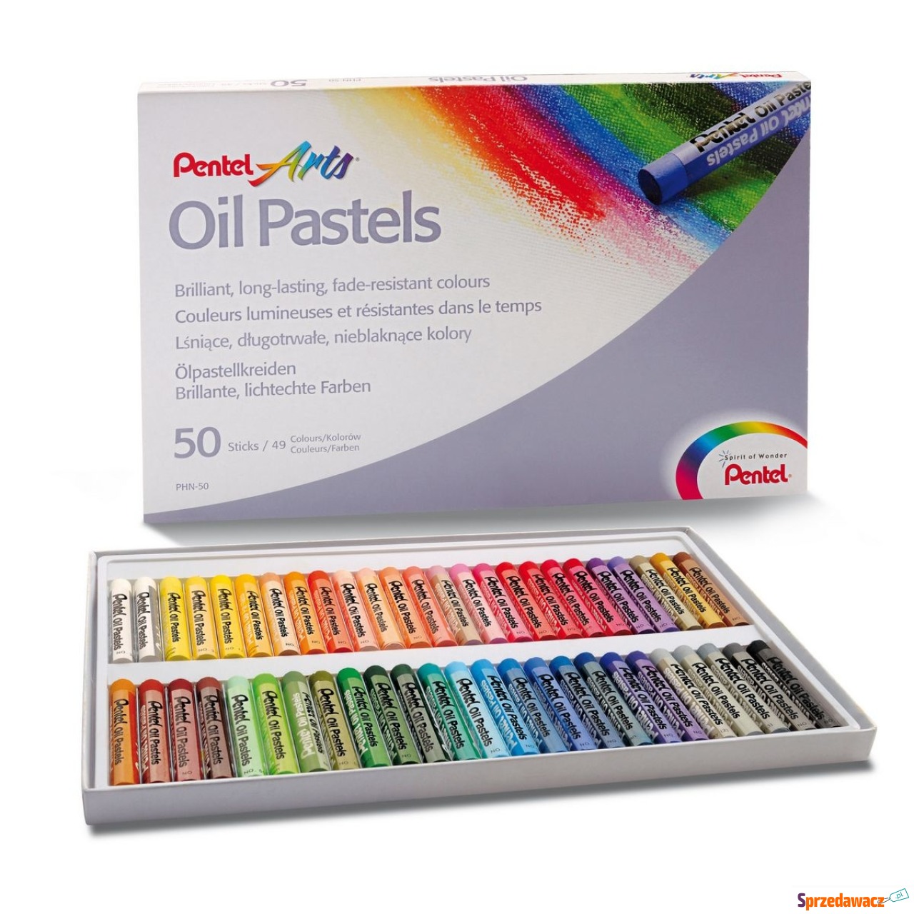 Pastele olejne PHN 50 kolorów Pentel
